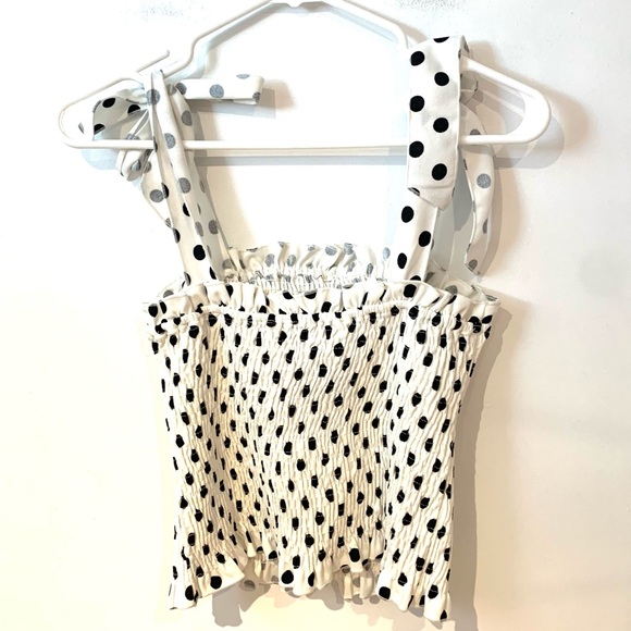 ASOS New Look White and Black Polka Dot Tank - Picture 2 of 6